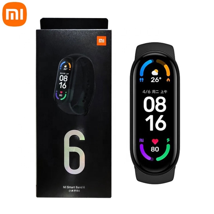 Original Global Version Xiomi Mi band6 Wristband Blood Pressure bt 5.0 5ATM Waterproof Fitness Bracelet Tracker Xiaom Mi Band 6