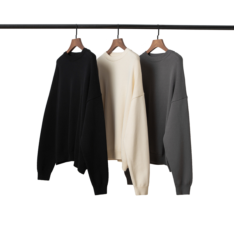 2021 Custom High Quality Blank Plain Oversized 100% Cotton Sweater Wholesale Price