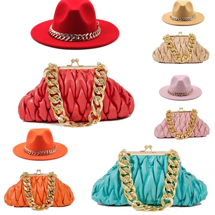 Wholesale Fashion Design Lot De Sac a Main Hot Sell Hats and Purses Handbags Set