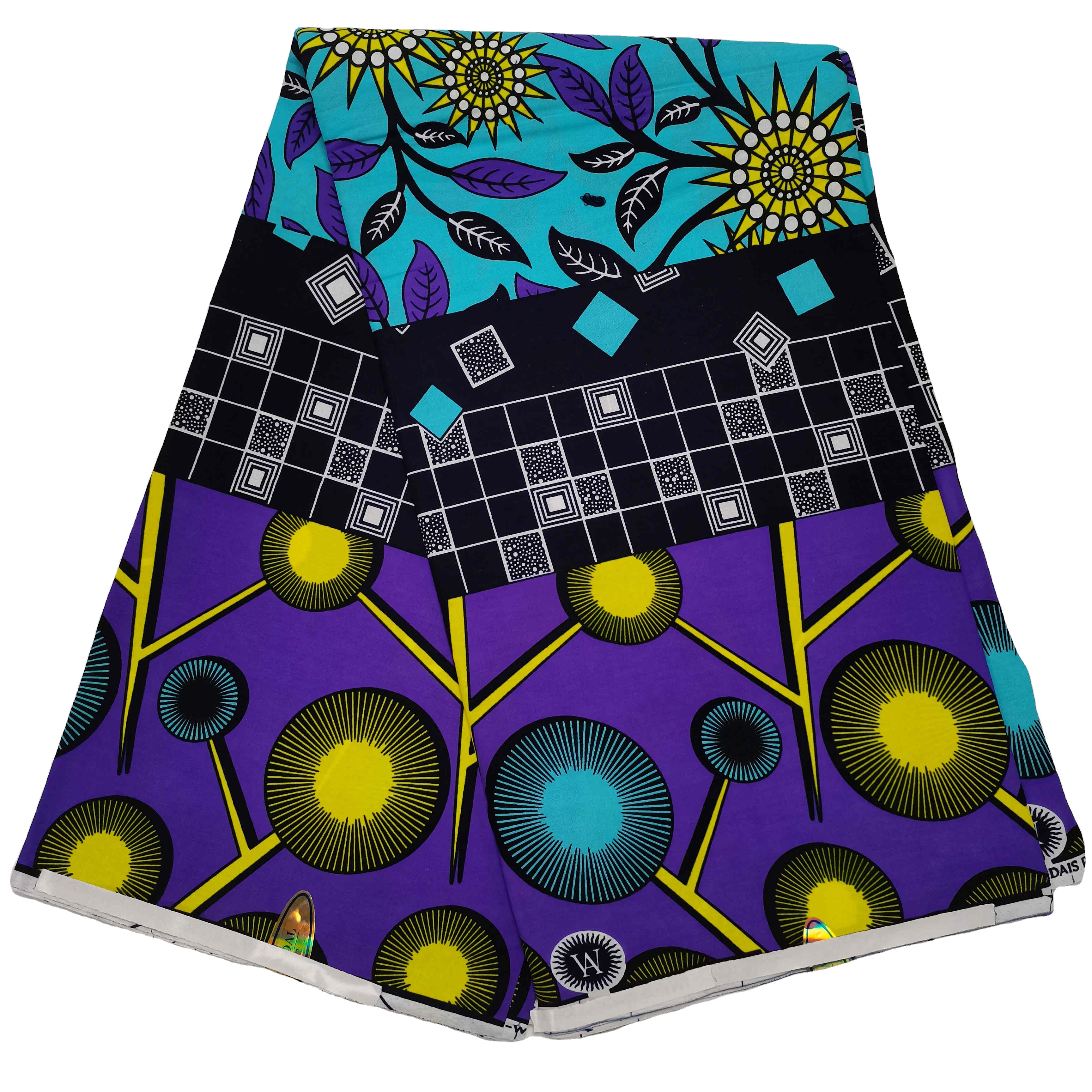 wholesale custom floral african cotton wax print fabric