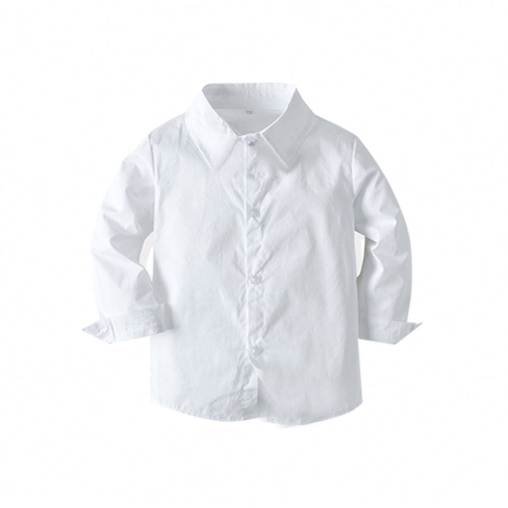 Kids Baby Boys Gentleman Clothes Set 2pcs Solid Long Sleeve Single Breasted Shirt Bow Tie + Long Pants 1-7 Years