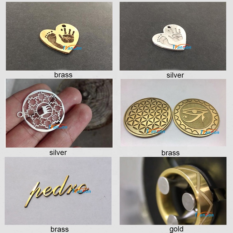 Hot Sale CNC Laser Engraving Silver Gold Jewelry Nameplate Cutting Fiber Laser Cutting And Marking Machines Price