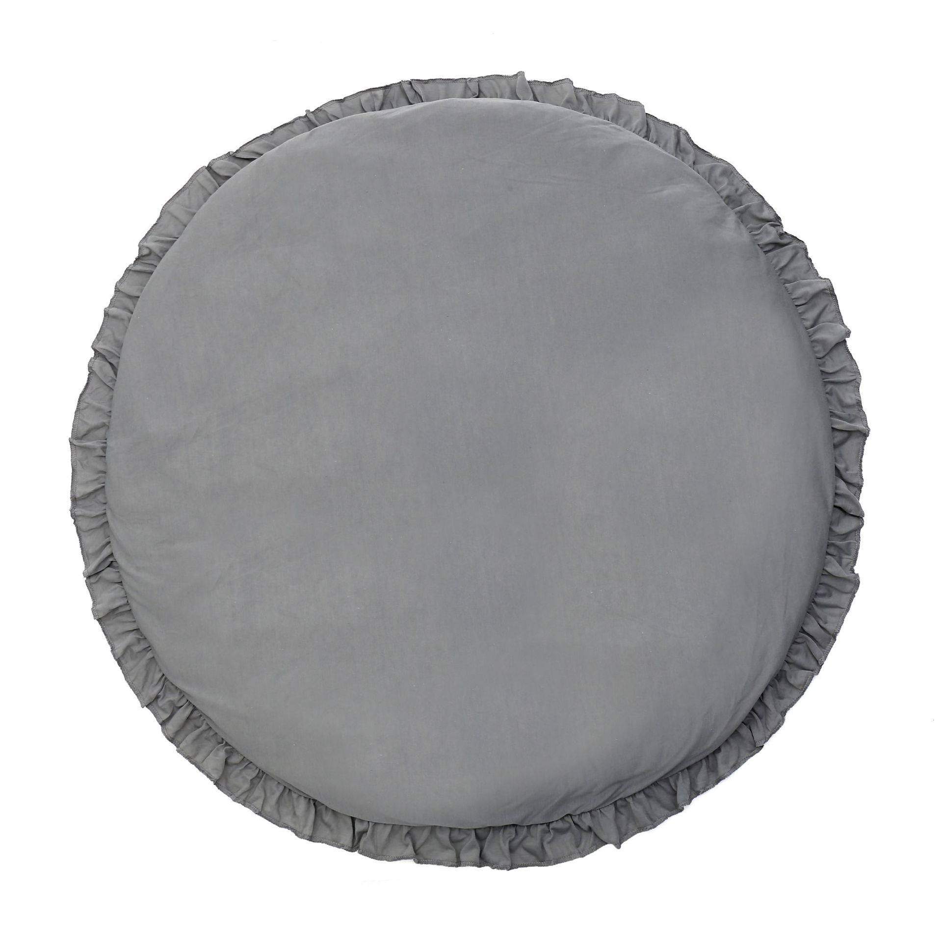 Decoration Children Baby Play Mat Ruffle Edge Floor Cushion Pad Round Rug Crawl Mat for Children's Bedrooms