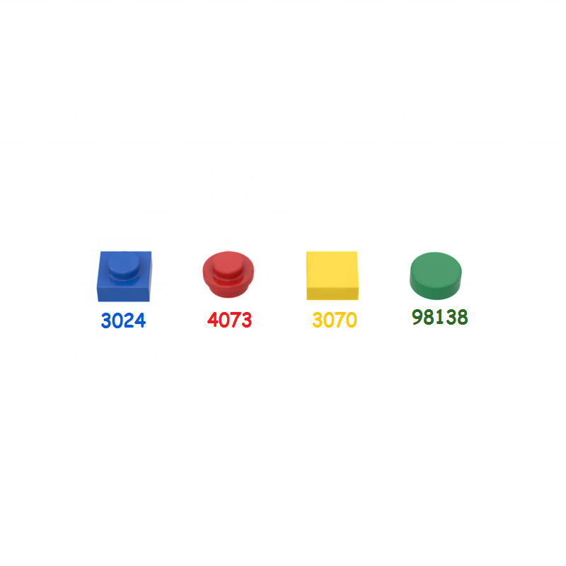 Factory 3024 4073 3070 98138 1*1 1x1 One By One for Pixel Mosaic Picture Creative DIY One Dot Bricks Building Blocks for MOC