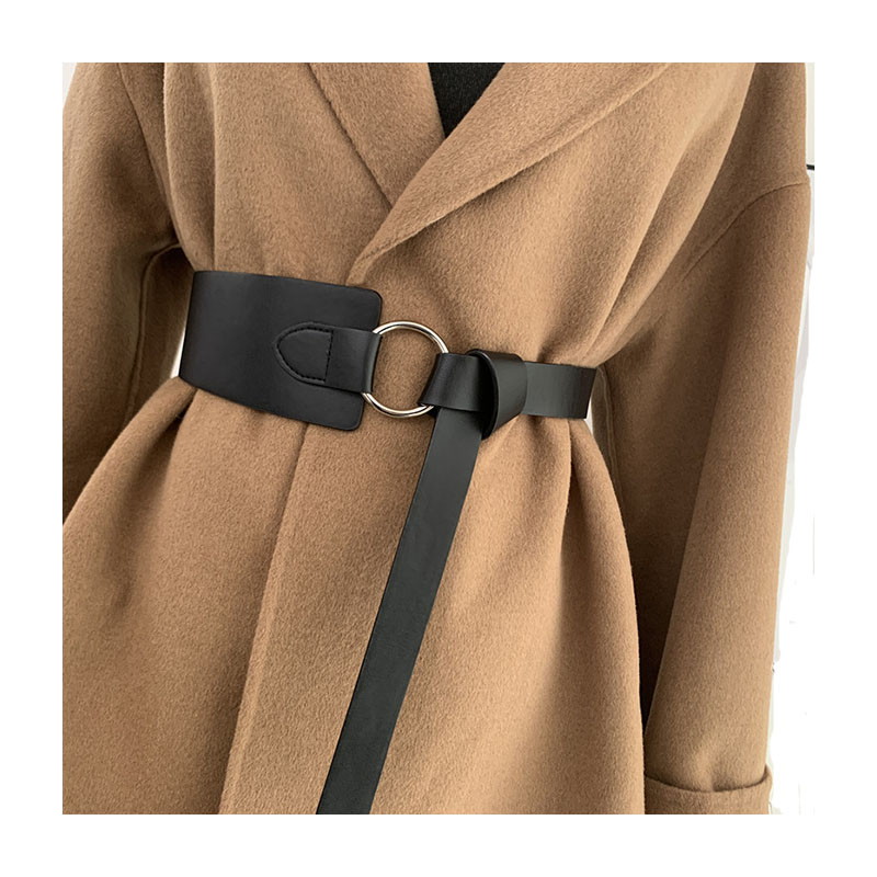 New Women's simple All-match Knotted Waist Tight Slimming Retro PU Belt