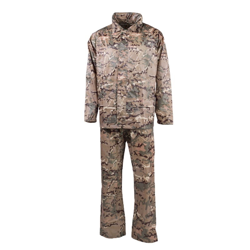 Wholesale Military Woodland Camouflage Waterproof Suit Poncho Rain Coat