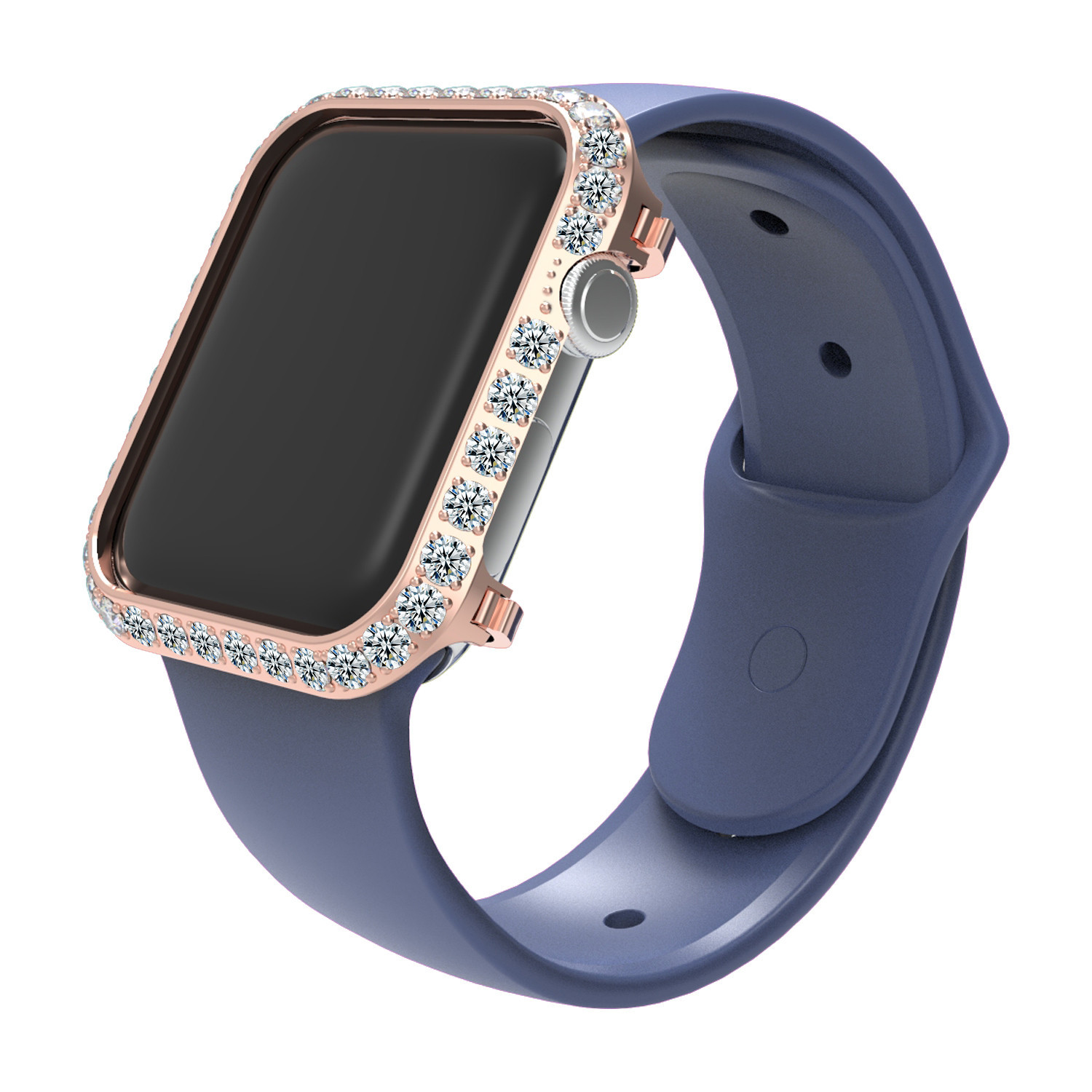 Popular OME Stainless Steel Luxury 40mm Custom Logo Men Watch Case For Apple Series 4/5/6 Metal Diamond Frame Case for iwatch