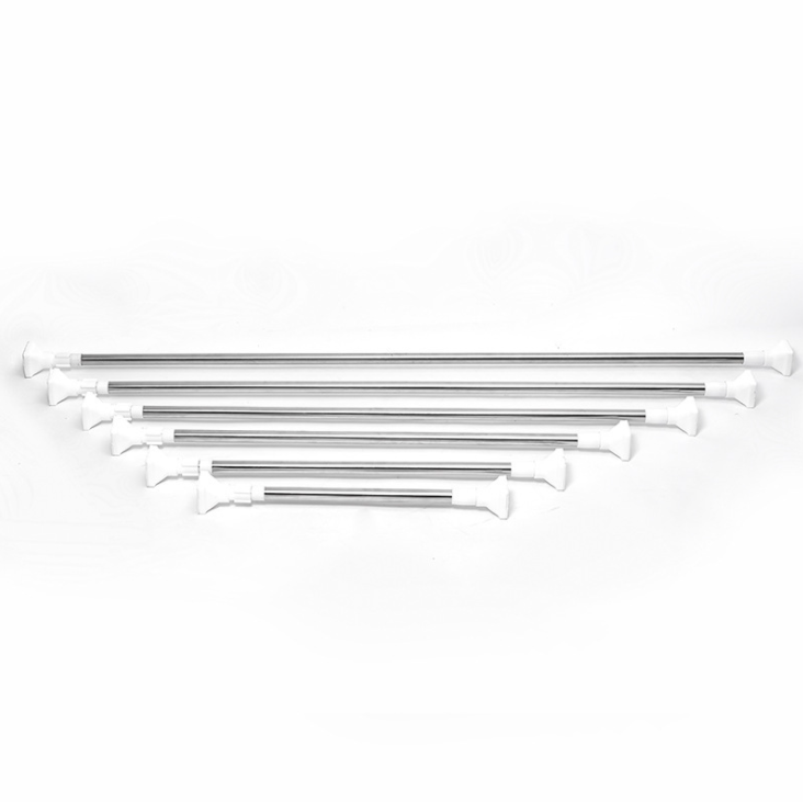 Punch Free Adjustable Stainless Steel Extendable Telescopic Tension Wardrobe Clothes Towels Shower Curtains Track Poles Rods