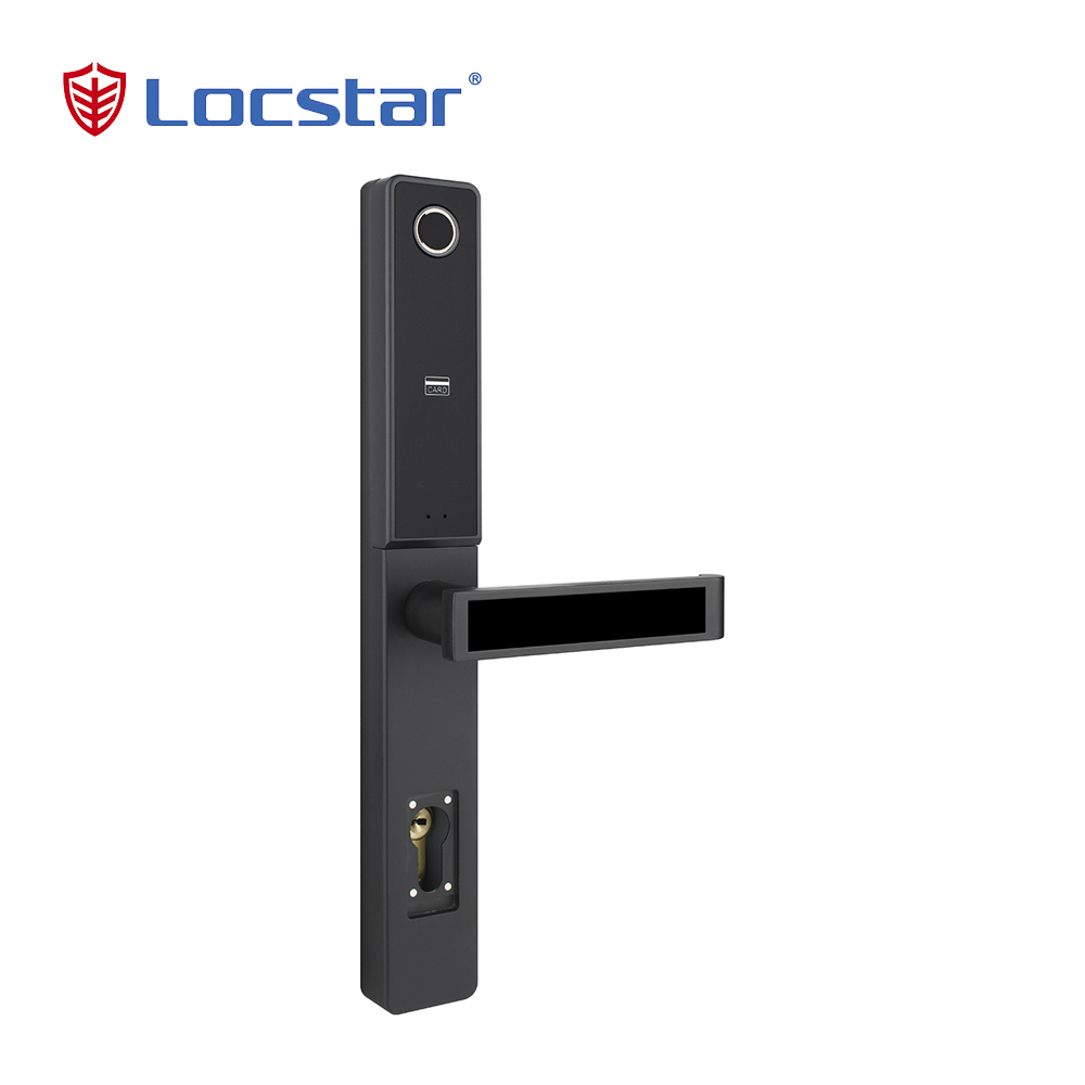 Дверной замок Locstar с отпечатком пальца, замок Intelligente, тонкий врезной смарт-замок со сканером отпечатка пальца