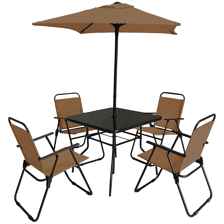4 Chairs Table Set Outdoor Patio Furniture Patio Sets with Umbrella