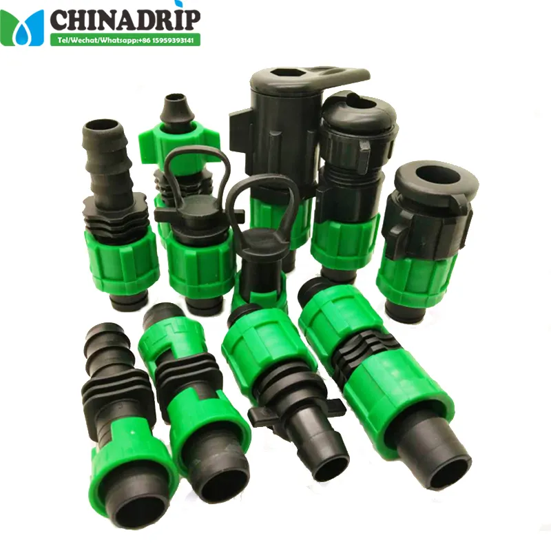 PE Material drip irrigation fittings tape pipe fitting and mini valves