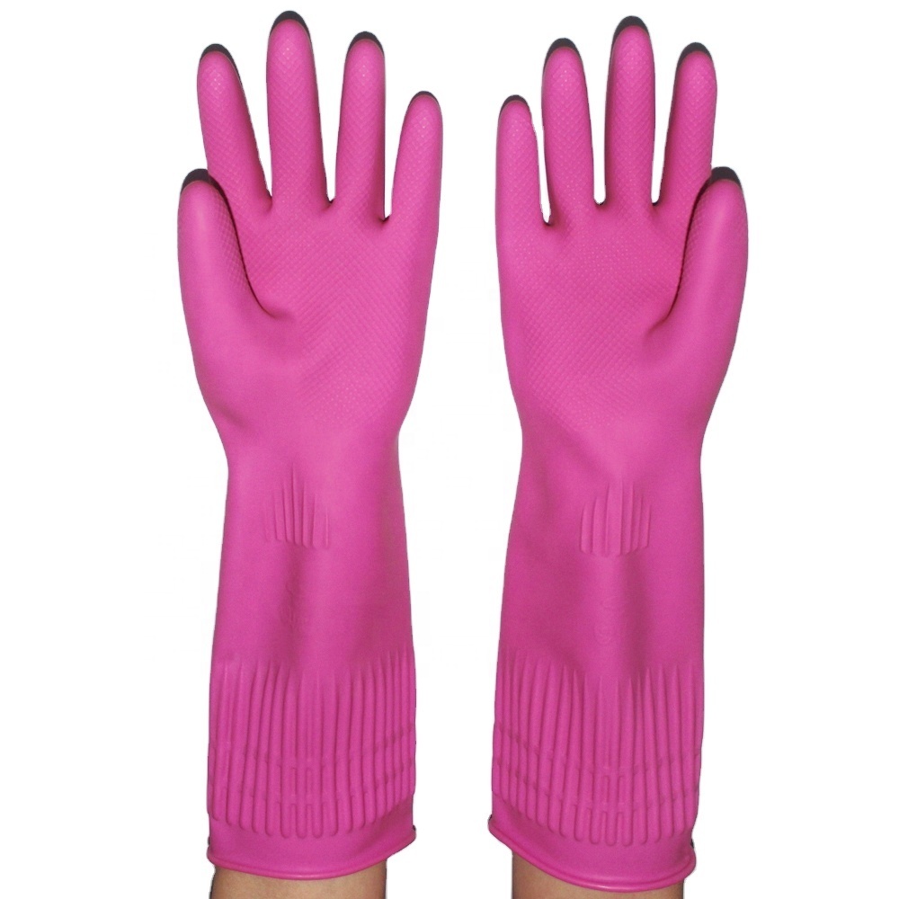 Suncend extra long household rubber cleaning gloves