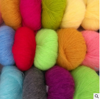 Wool mohair yarn small mohair Angora long hair yarn mohair seahorse yarn fine thread