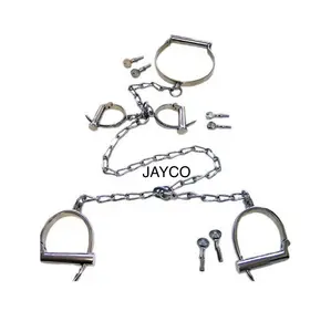 Standard Quality Handcuff and Legcuff Set for Unbreakable High Security from Indian Exporter at Bulk Price
