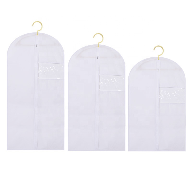 High quality Customised Garment Cover Bag Custom Logo Wedding Dress Bag Non Woven Cloth Garment Suit Bags Cover Custom Logo