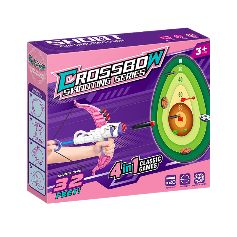 HY Toys Bow toy Soft bullet gun shooting set Girls outdoor sports throwing 4-12 years old