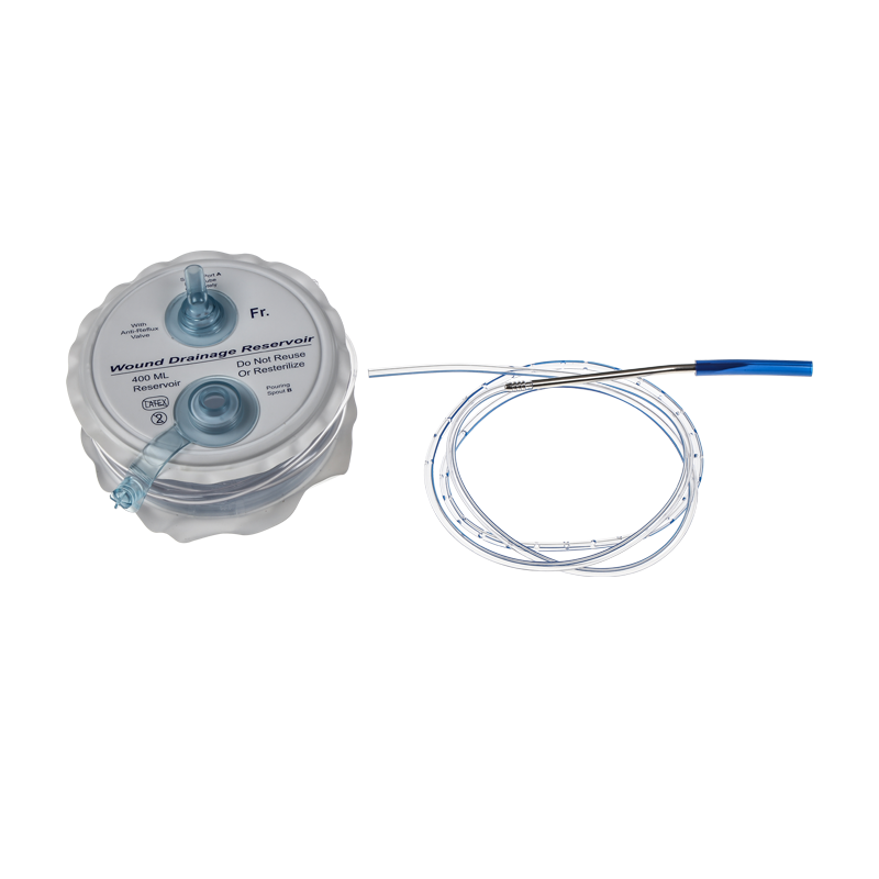 Wound Drainage System 400ml /200ml Spring Evacuator ,PVC/ Silicone Drainage Tube Drainage Bag