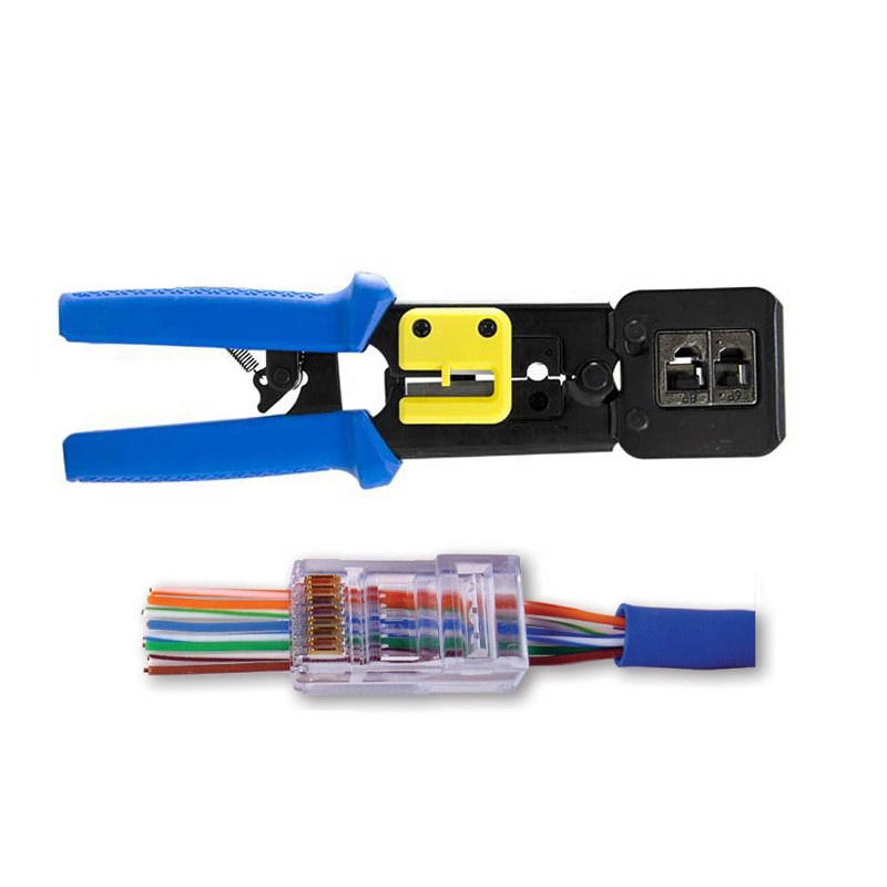 EZ Тип RJ45 разъем CAT5E CAT 5 CAT6 обжимной инструмент для резки проволоки Инструмент проходят через RJ45 разъем