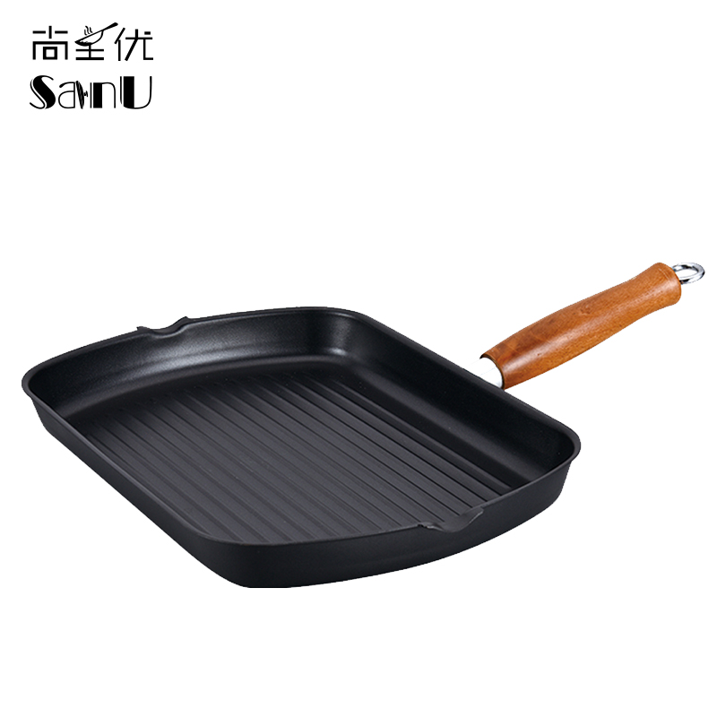 High quality factory Direct Carbon Steel Square Grill Pan