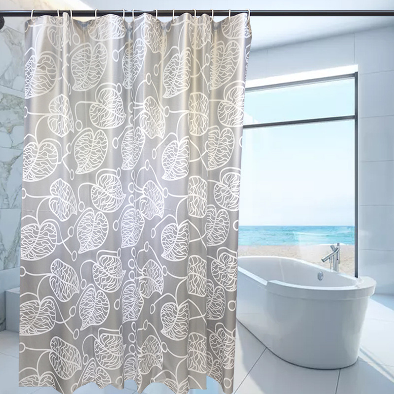 Fast Dispatch Modern Style Mildew Resistant Custom Brand Logo Jacquard Design PEVA Wholesale 3D Bathroom Shower Curtain Liner