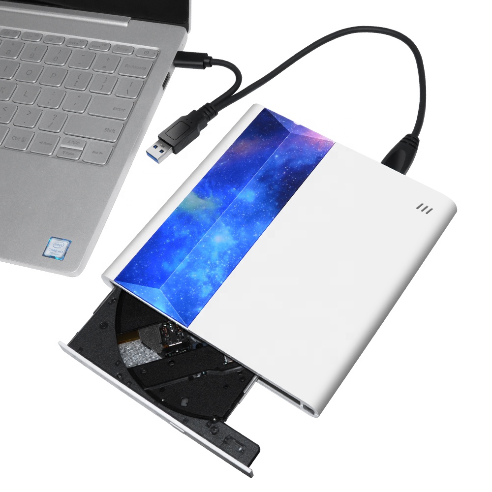 2 в 1 портативный usb3.0 воспроизведение внешних компакт-дисков и dvd-накопителей для ноутбуков mac и поддержка ТВ