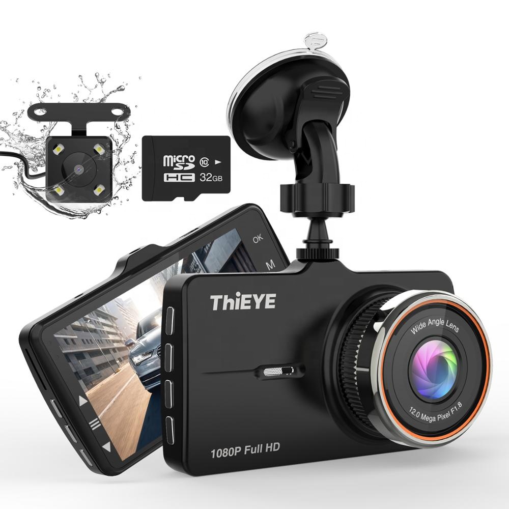 1080P Автомобильный черный ящик DVR передние и задние двойные линзы камеры автомобиля реальные 1080p видеорегистратор с двумя камерами видеорегистратор для приборной панели с SD карты производитель
