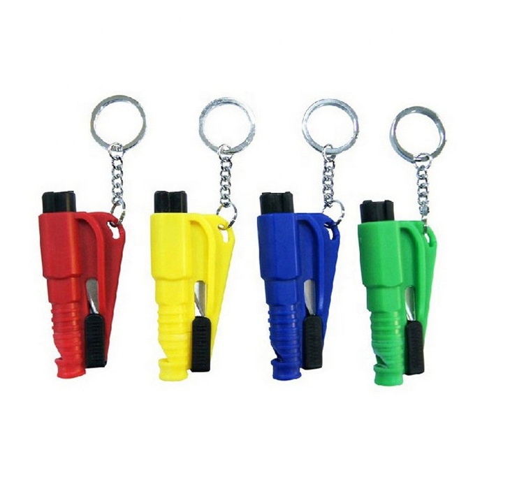 Three-in-one Car Safety Hammer Window Breaker First Aid Whistle Seat Belt Cutter