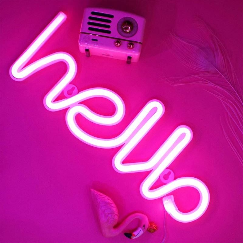 Дропшиппинг, буквы в форме Hello, новый дизайн, сделанные на заказ неоновые акриловые вывески 12 В, светодиодные неоновые вывески от производителя вывесок