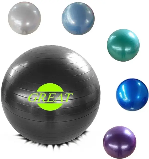 PVC Anti Burst Stability Fitness Gym Pilates Yoga Ball With Pump for Gymnastics