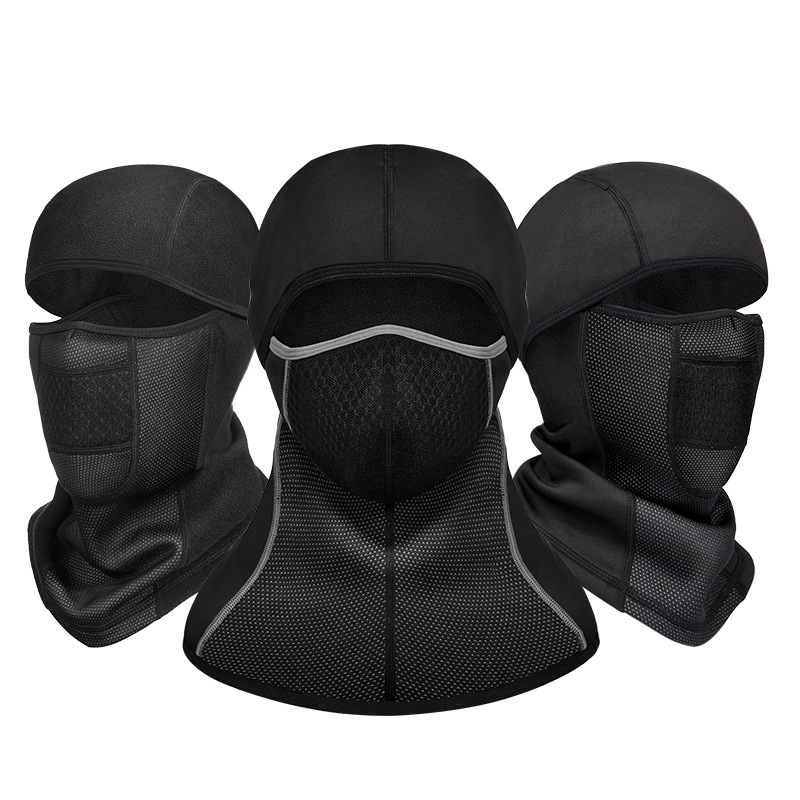 Yohi Embroidery Gun Pistol Balaclava Ski Face Mask Full Face Cover Ski Mask Double Thermal Knitted Hat