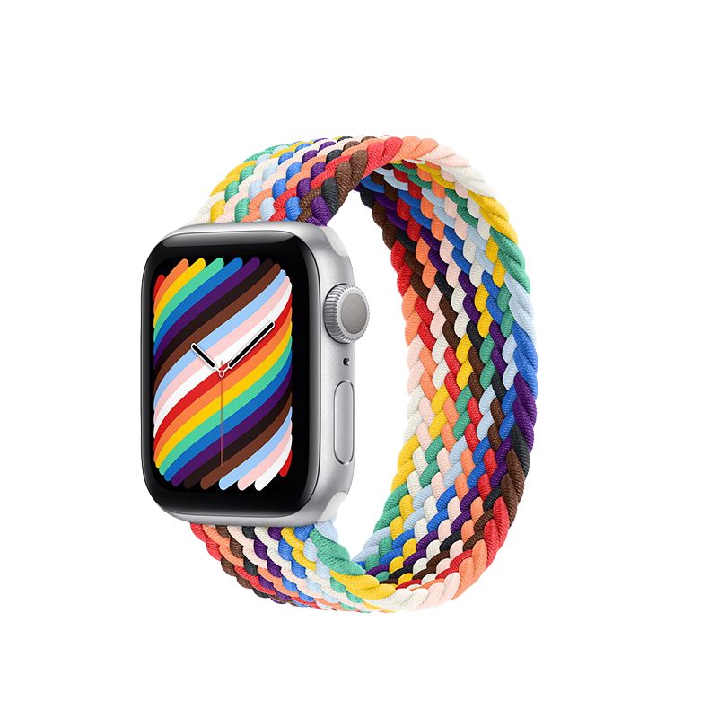 Плетеная петля для Apple Watch, нейлоновая тканая резинка, эластичный спортивный эластичный ремешок, 41 мм, 45 мм, 44 мм