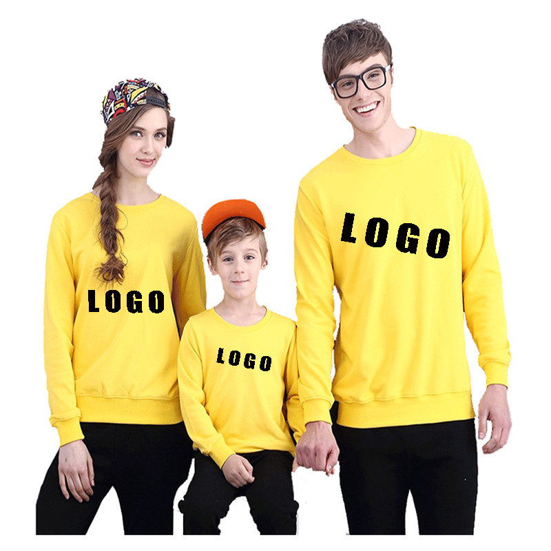 ODM OEM Design Custom Logo Parent-child Unisex Adult And Kid Fleece Hoodies Autumn Winter Family Sweatshirts
