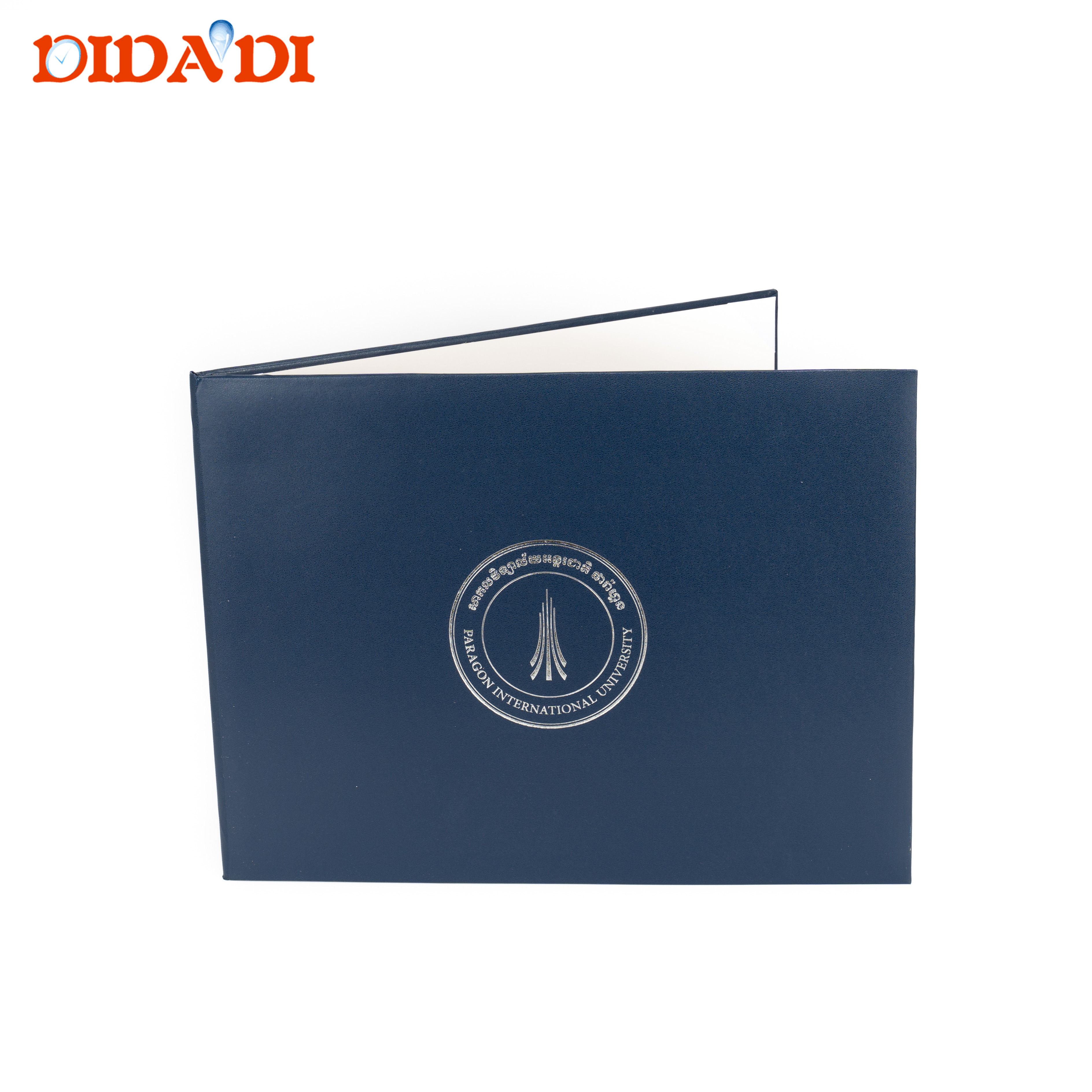 Blue Certificate Folder Diploma Cover With Custom Logo