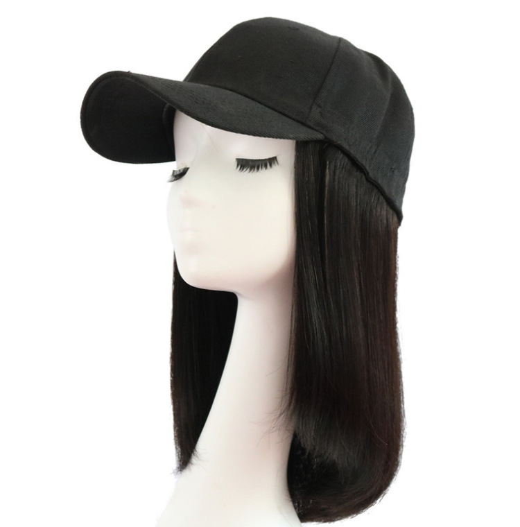 Wig cap bobhead cap wig baseball cap women wig hats hair extensions