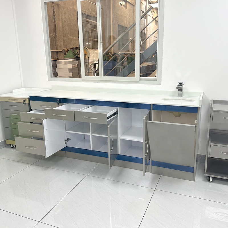 Dental Practice Instrument Stainless Steel Dental Furniture Clinic Hand Faucet Customized Dental Cabinet
