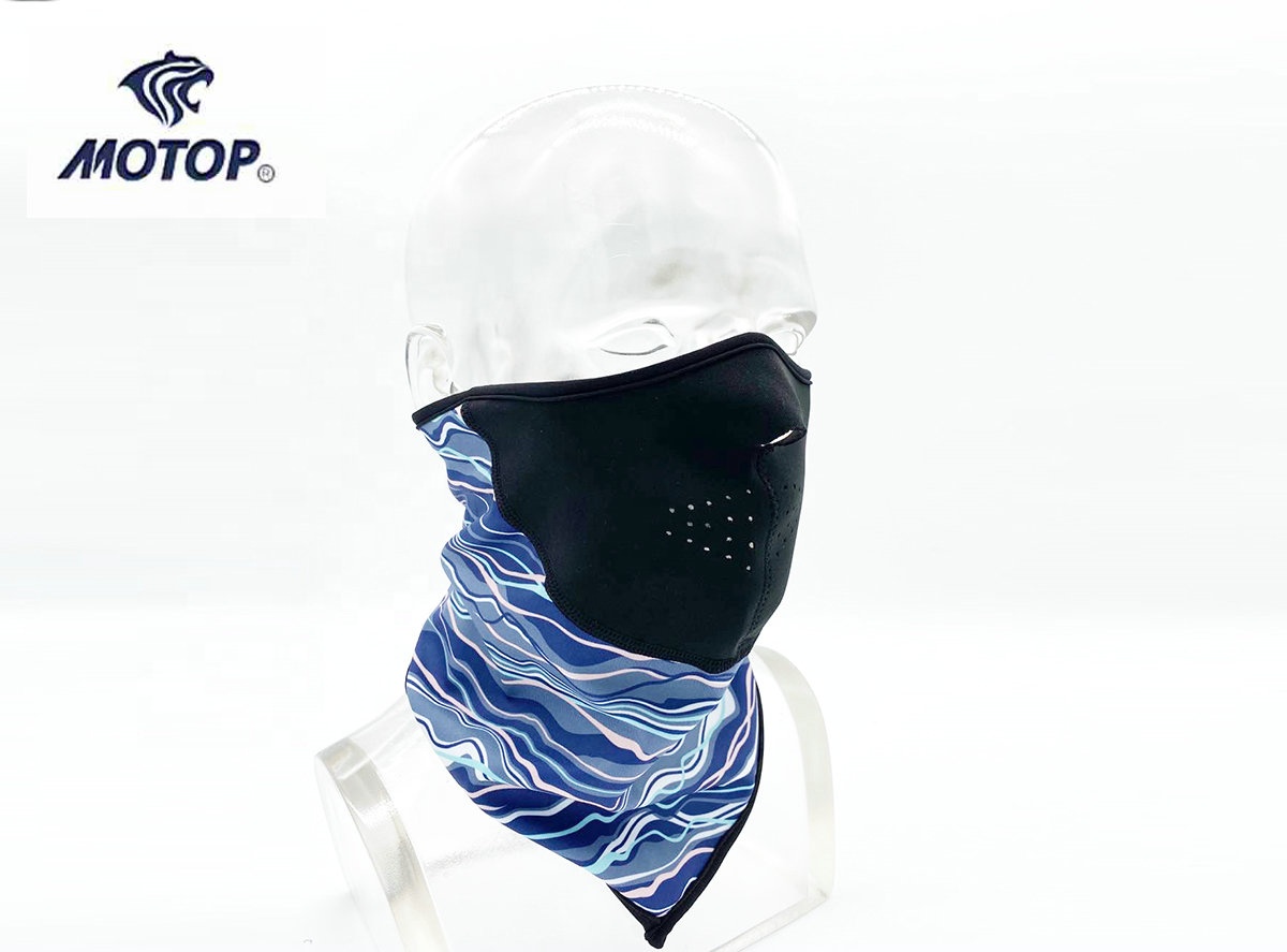 Men's Black Breathable Polyester fabric Sports Safety Cycling Face Mask