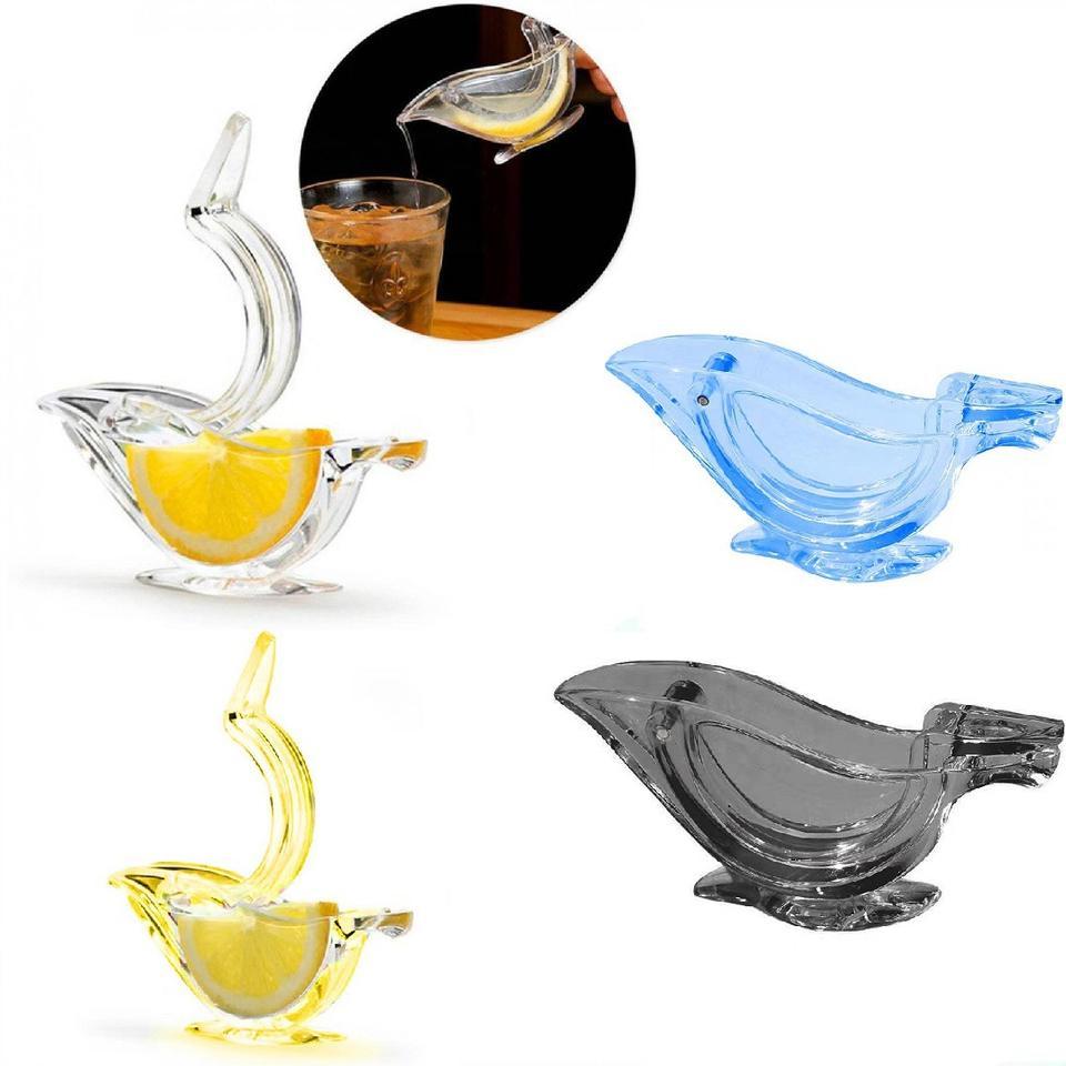 Portable Manual Juicer Press Durable Acrylic Lemon Squeezer Bird Design Kitchen Tool for Fruit & Vegetable