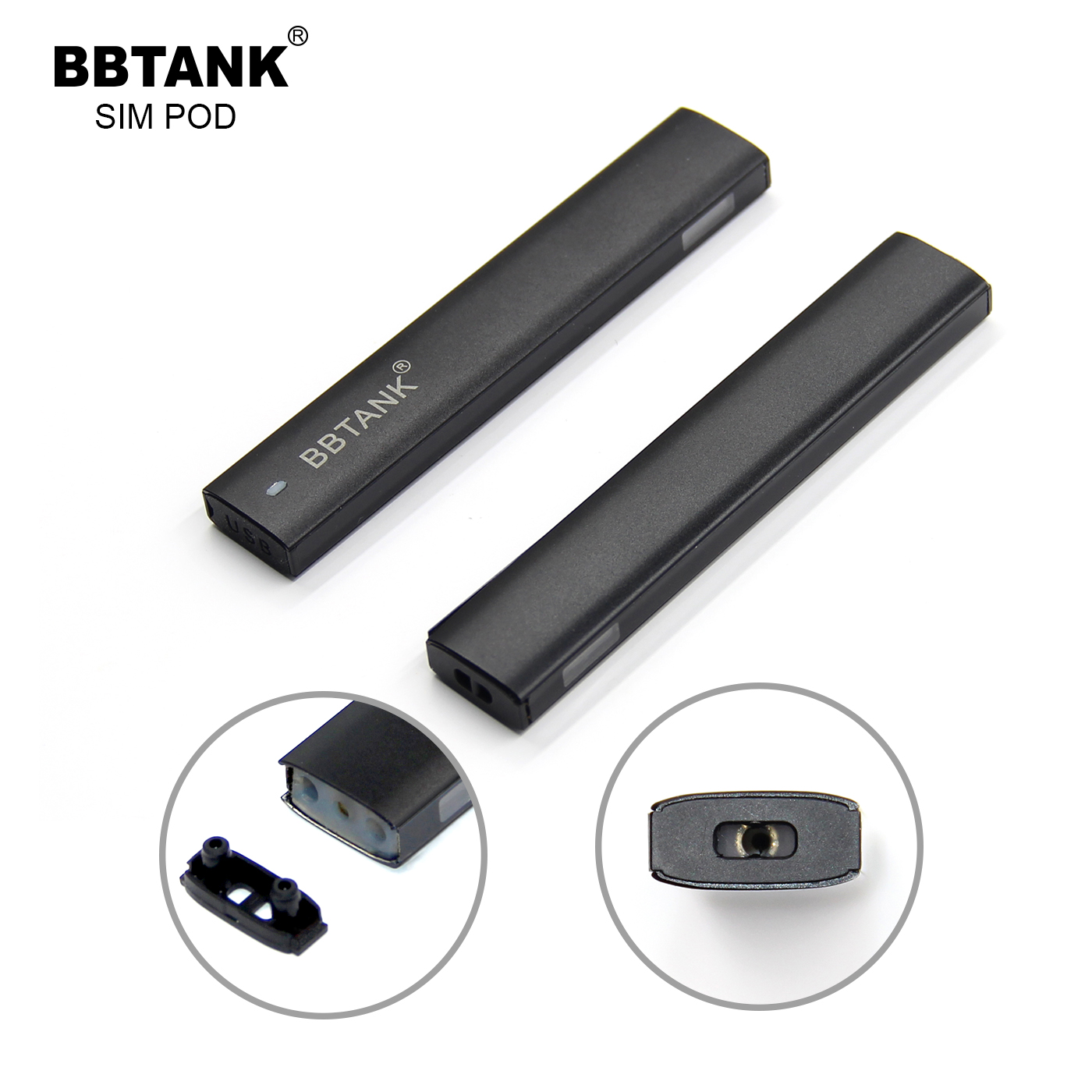 BBTANK без подтеков sim pod 350 мАч перезаряжаемые пустой cbd pod bb профессиональный резервуар, электронная сигарета