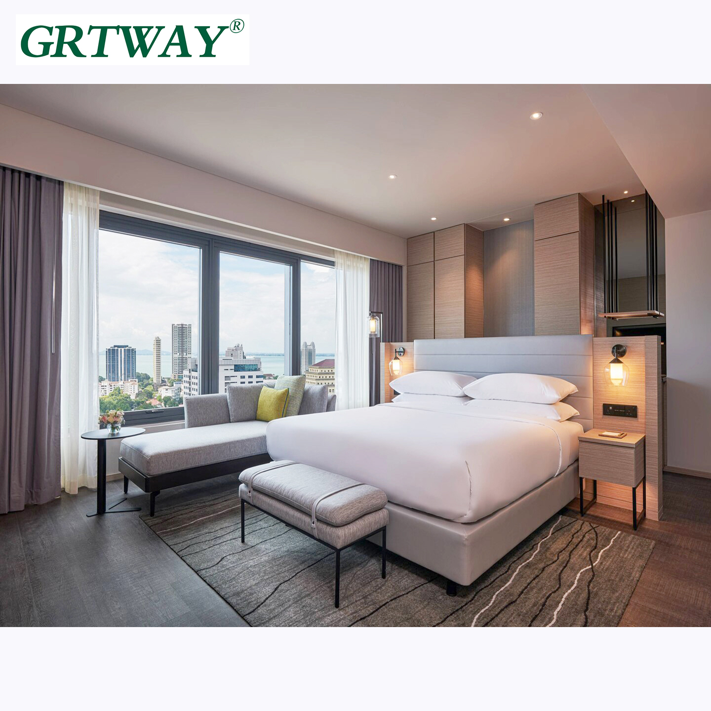 GRT2132, Китай, фабрика мебели для отелей, на продажу, роскошная мебель, современная мебель для спальни, гостиничная кровать, современная мебель для отелей