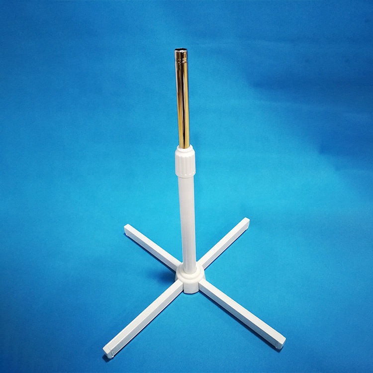 Dusting White Powder Lift Bar Flange Tube Metal Cross Pole Base For Pedestal Electric Fan stand fan parts