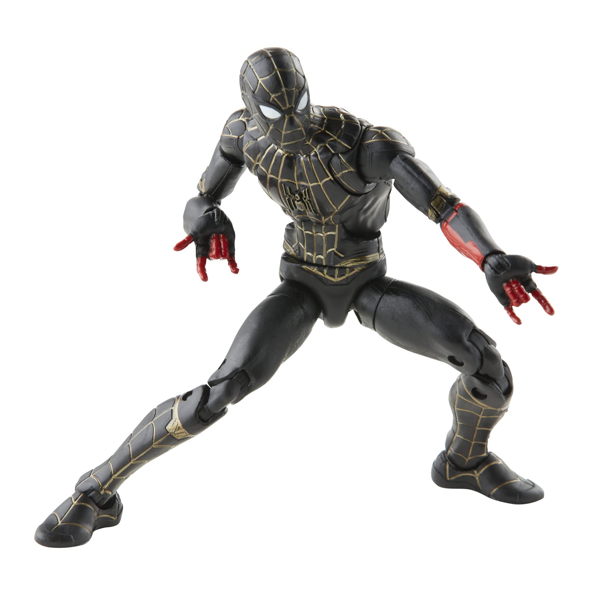 Фигурка Человека-паука из серии marvel legends, костюм черно-золотистого цвета, 6 дюймов, коллекционная фигурка, игрушка 2, аксессуары и Фигурка «a», часть (s)