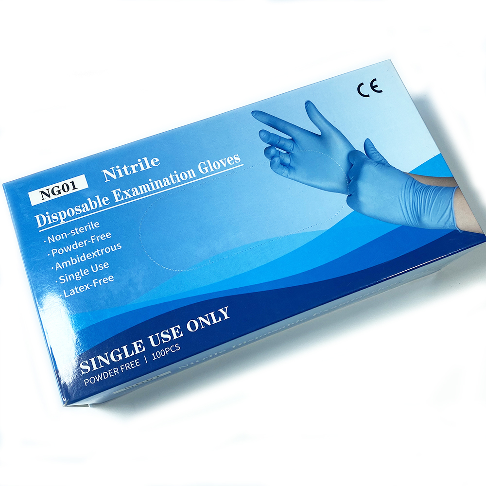 nitril gloves black small disposable medical safety examination nitrile gloves supplier