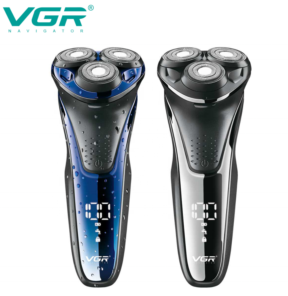 Оригинальная VGR V306 профессиональная Бритва для бороды электробритвы для волос моющаяся бритва IPX7 со светодиодным дисплеем для удаления волос