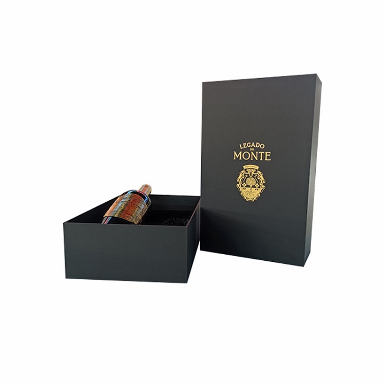Luxury Chinese spirits alcohol packaging box with bottle insert for double door liquor packaging box