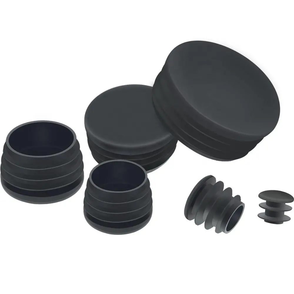 Rubber Silicone Black Round Plastic Plugs Glide Insert End Caps for Chair Table Stool Leg Tube Pipe Hole Plug Stopper Chock