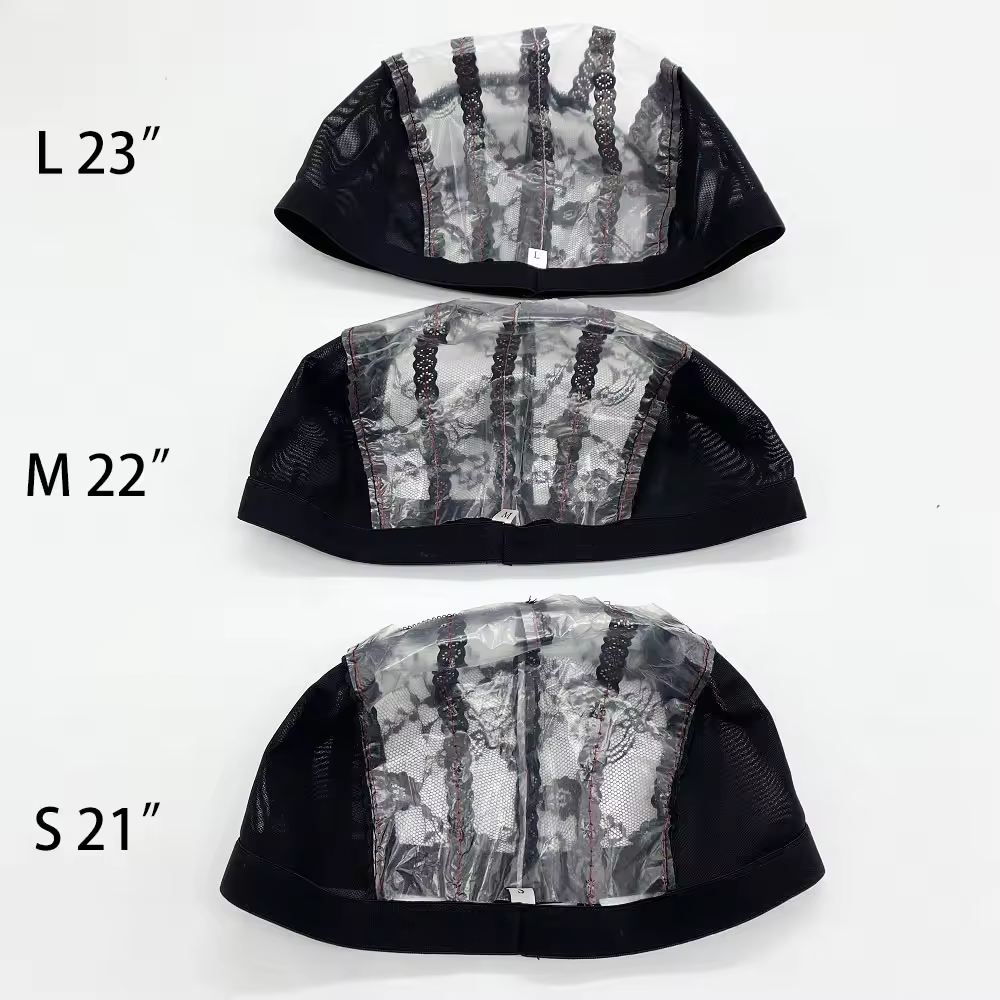 Wholesale Cheap Custom Logo Breathable Adjustable Women Closure Ventilated Mesh Dome Cap With Plastic For Making Hair Wig