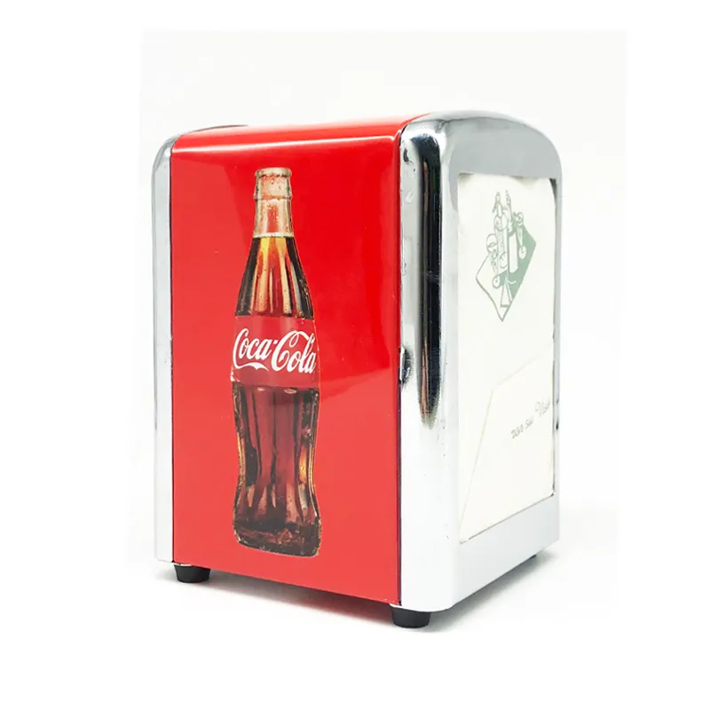 Диспенсер для салфеток в виде закусочной, металлический рекламный Красный Держатель для марки Coca Cola