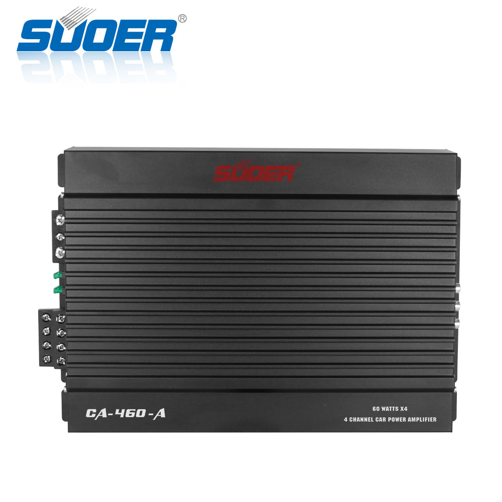 Suoer CA-460-A автомобиль музыкальный плеер усилители мощности 12v amp полный спектр 4 канальный автомобильный аудио усилитель