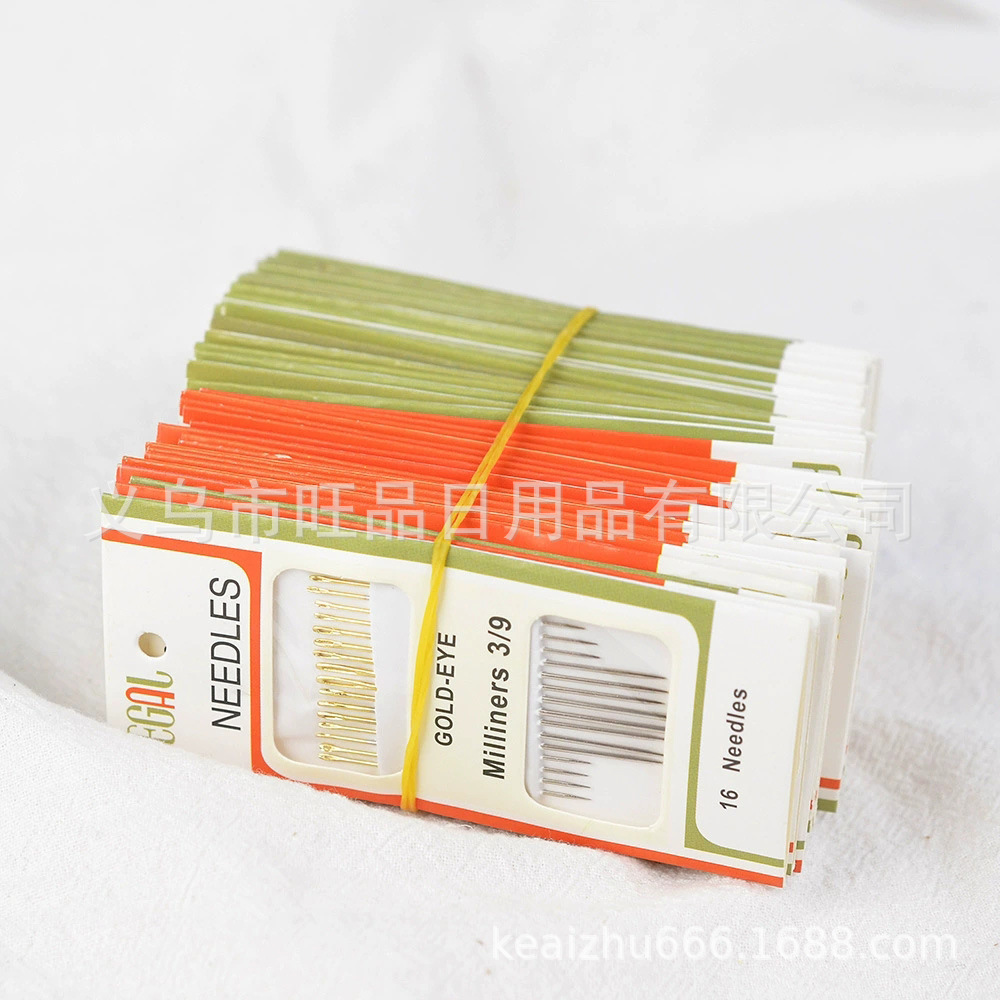 16 gold tail needles 3/9 sewing needles, multi-purpose hand sewing needles, fine carbon steel hand sewing needles manufacturers