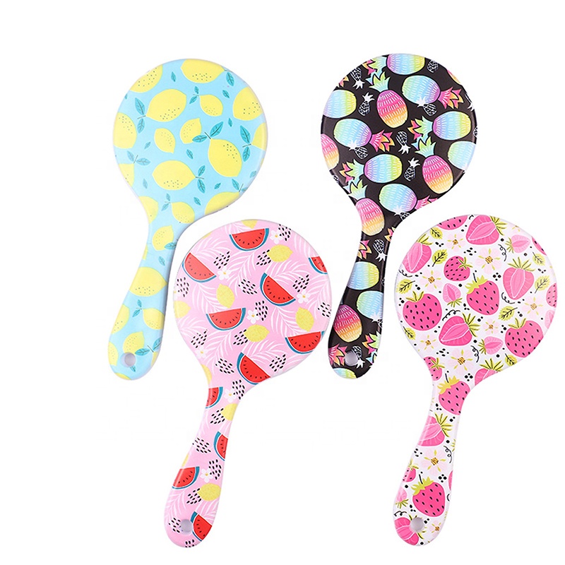 Fashion Cartoon Colorful Printing Wide Tooth Comb Girls Hairdressing